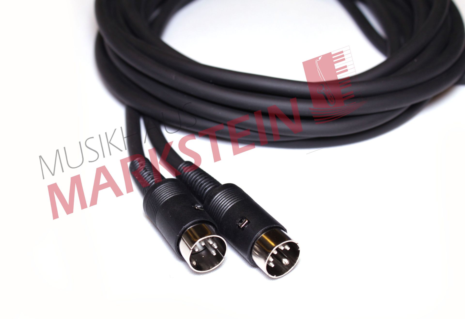 4051344050653 - Midikabel 5-pol DIN Stecker 10 Meter schwarz zBfür Keyboard Synthesizer